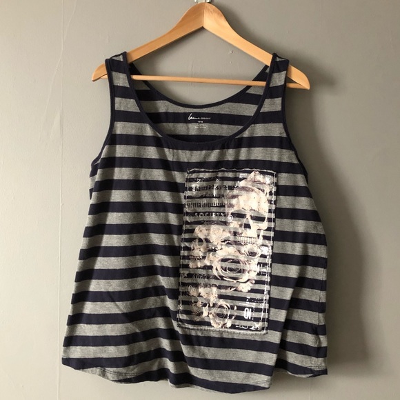 Lane Bryant Tops - Lane Bryant Striped Tank